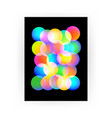 black poster colorful circles vector image vector image