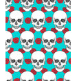 human skull tribal style seamless pattern vector image vector image