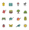 icon set of garden tools and accessories vector image vector image