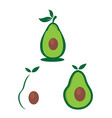 pear sketch textured green pears vector image