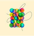 colorful circles with line vector image vector image
