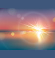 natural background with bright sunlight with lens vector image