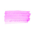 pink watercolor stain isolated on white background vector image vector image