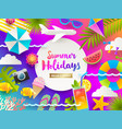 summer holidays and beach vacation vector image