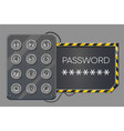 electronic lock with password access control vector image