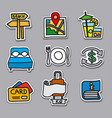 travel stickers and badges set vector image