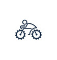 wheel bike logo icon design vector image vector image
