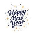 happy new year lettering text for new year vector image