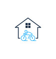 home bike logo icon design vector image vector image