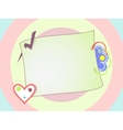 pink cartoon retro frame circled background vector image