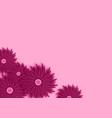 pink paper cut flower background copy space vector image