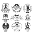 vintage gentlemen club logos set vector image