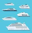 big set of cruise ship flat icons beautiful elite vector image