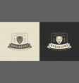 bison head logo emblem vector image