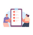 business checklist time management people vector image