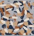 seamless minimalistic pattern with feathers vector image