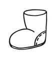 santa boot icon on white background vector image vector image