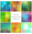 square colorful blurred backgrounds set vector image