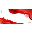 banner web template red fluid or liquid shape vector image vector image