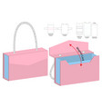 box packaging die cut template design 3d mock vector image