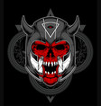 hand drawn spartan warrior skull wearing ancient vector image vector image