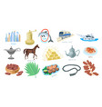 set 15 hand drawing icon symbol from dubai vector image vector image