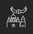 church donation chalk white icon on black vector image