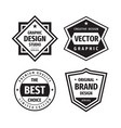 design graphic badge logo set in retro vector image vector image