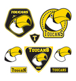 set of toucan logotypes vector image vector image