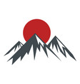 rock mountain silhouette wit vector image vector image