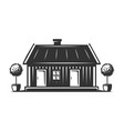 vintage house and trees vector image vector image
