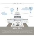 city buildings graphic template white house vector image