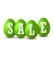 easter egg text sale happy eggs 3d vector image