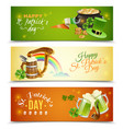saint patricks day banners set vector image