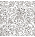 seamless pattern of abstract flowers and paisley vector image