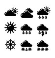 weather report forecas icons vector image vector image