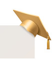 3d realistic brown yellow golden graduate vector image