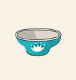 drawing of an empty food cup kitchen utensils vector image