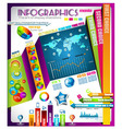 infographic with a lot of design elements vector image vector image