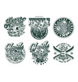 money monochrome vintage labels vector image