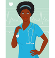 african-american nurse or doctor vector image