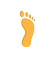 footprint symbol - human foot print sign vector image vector image