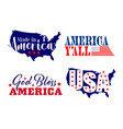 set graphic design 4th july independnce day vector image