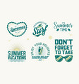 set of summer badges vector image vector image