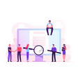 business people checking and signing contract vector image