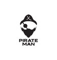 face crew pirate vintage logo design graphic vector image vector image