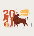 ox is a symbol chinese new year vector image