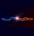 realistic short circuit electricity discharges vector image vector image