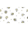seamless pattern of bees vector image