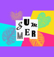 summer background memphis style pop art vector image